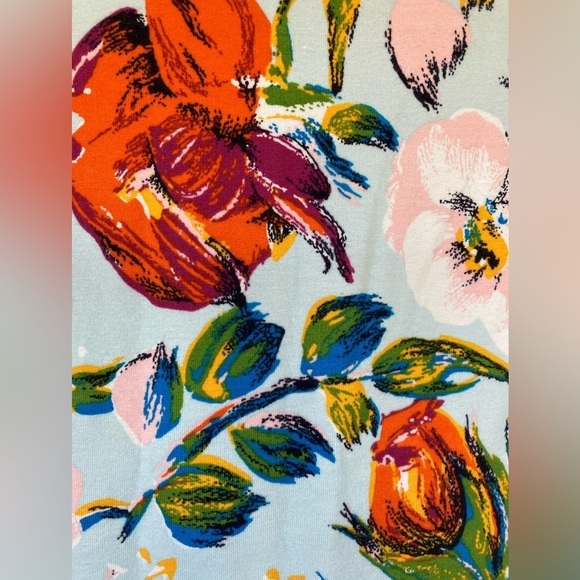 Vera Bradley French Terry Sea Air Floral Quarter Zip Pullover (Size XS) - Picture 3 of 10